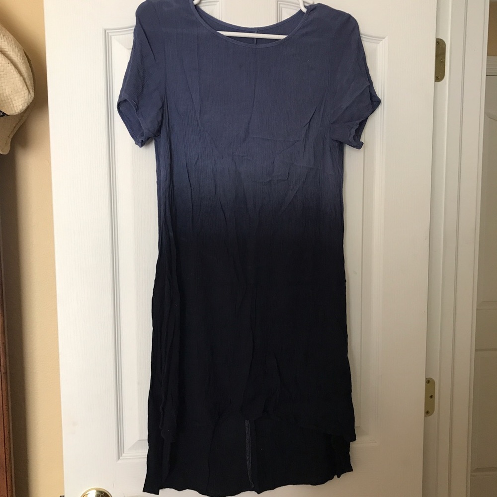 Ombré high low shift dress